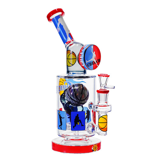 Cheech Glass - 12" Bunked Out Drip Water Pipe - Red