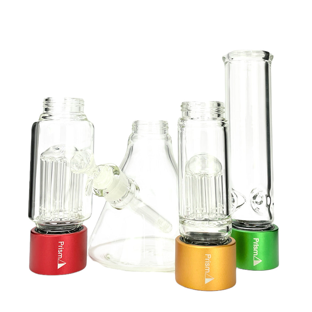 Prism Pipes 25.5” Rasta Double Tree Perc Beaker Bong