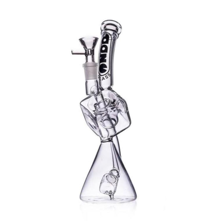Daze Glass - 10" Recycler Style Cube Perc Bong