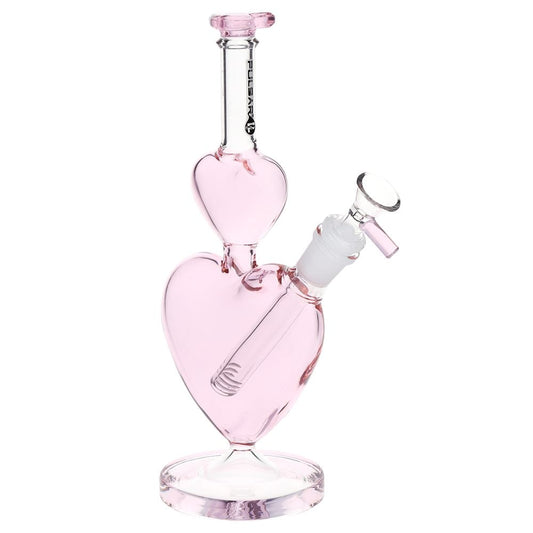 Pulsar Stacked Hearts Glass Water Pipe