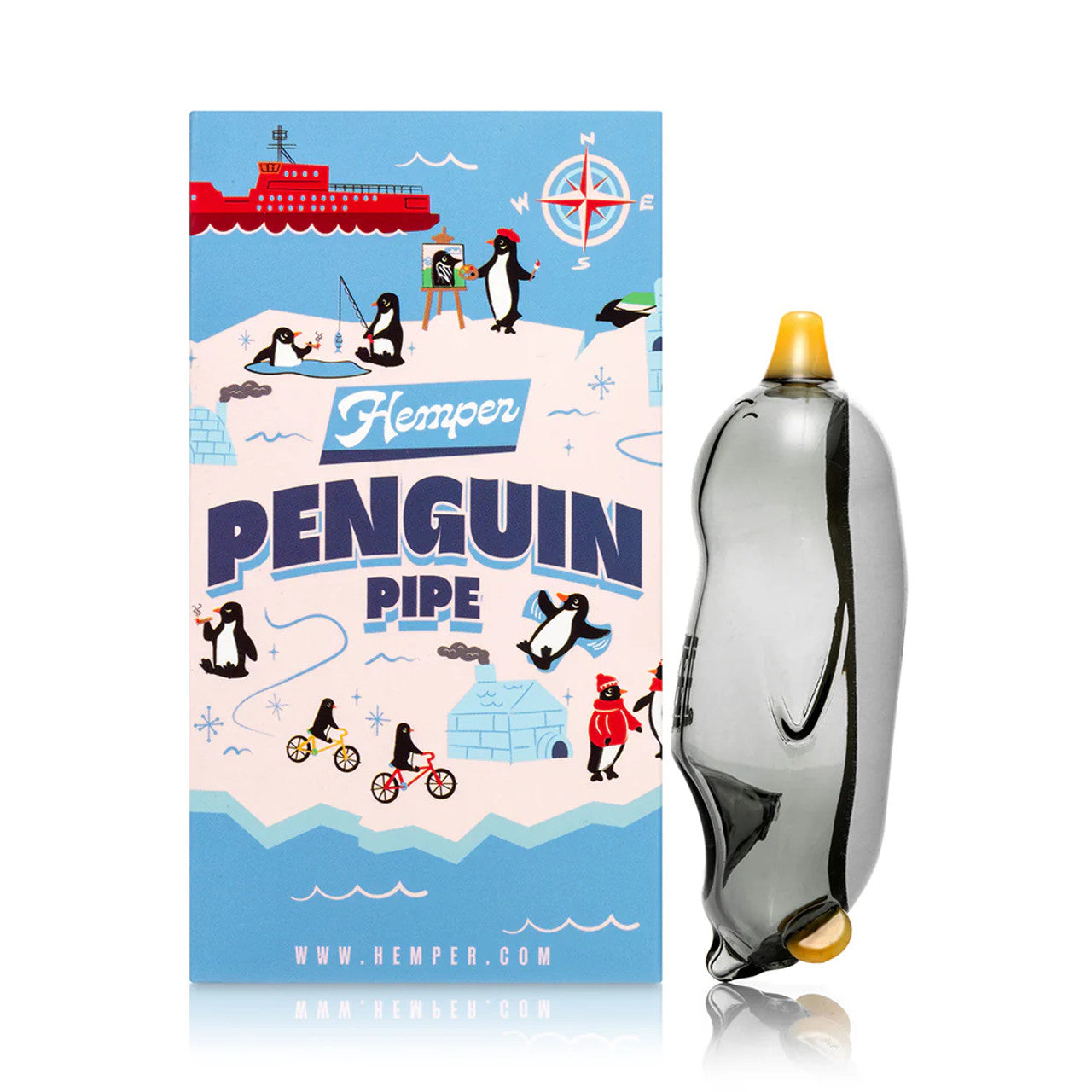 Hemper - Penguin Glass Hand Pipe