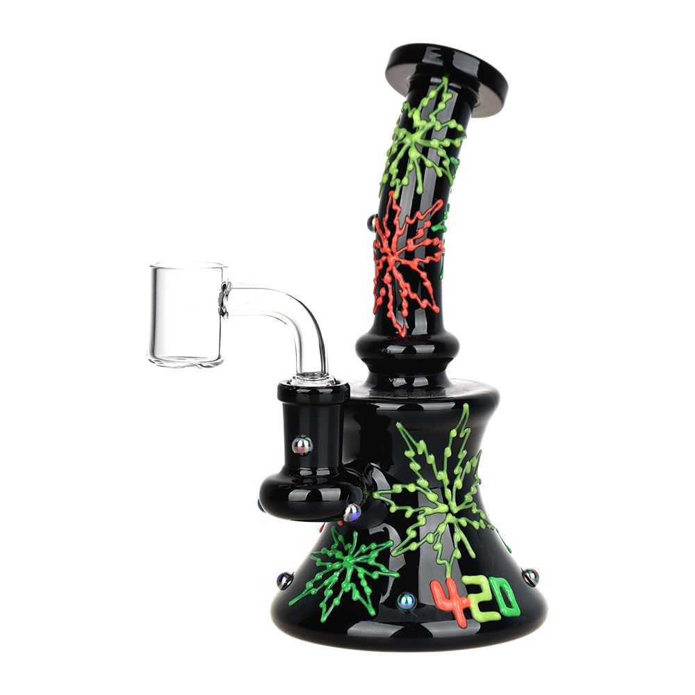 420 Neon Leaf Dab Rig