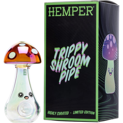 Hemper - Trippy Mushroom Glass Hand Pipe