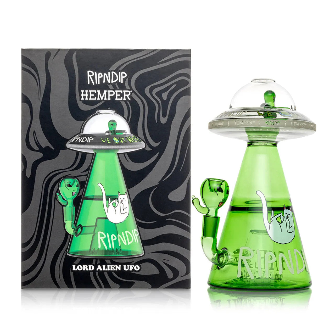 RIPNDIP X HEMPER Lord Alien UFO Bong